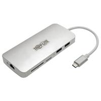 Tripp Lite U442-DOCK11-S USB-C Dock – 4K HDMI, USB 3.x (5 Gbps), USB-A/C-Nabe, GbE, Speicherkarte, 60 W PD-Aufladung