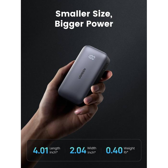 Ugreen 10000mAh Mini Powerbank Quick Charging 30W Grau — Bild 8 von 18