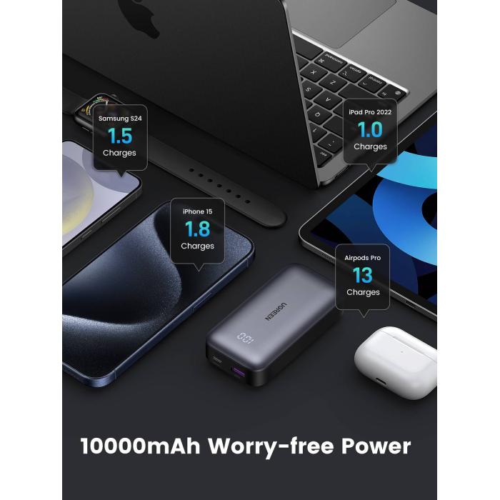 Ugreen 10000mAh Mini Powerbank Quick Charging 30W Grau — Bild 9 von 18