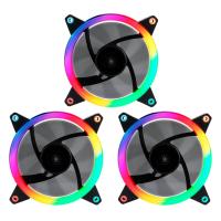 UNYKAch Fan CANDY 30 ARGB Ring Led 120 mm Computergehäuse Ventilator 12 cm Schwarz 3 Stück(e)