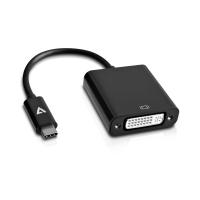 V7 USB-C-Stecker auf DVI-D Buchse Adapter schwarz