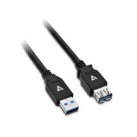 V7 USB-Verlängerungskabel USB 3.0 A (f) auf USB 3.0 A (m), schwarz 2m 6.6ft