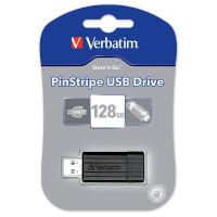 Verbatim PinStripe - USB-Stick 128 GB - Schwarz