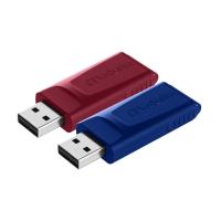 Verbatim Slider - USB-Stick - 2x32 GB, Blau, Rot