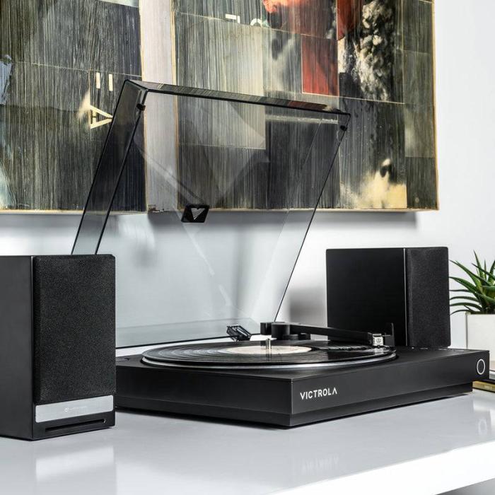 Victrola VPT-800-BLK Audio-Plattenspieler mit Riemenantrieb Schwarz — Bild 5 von 14