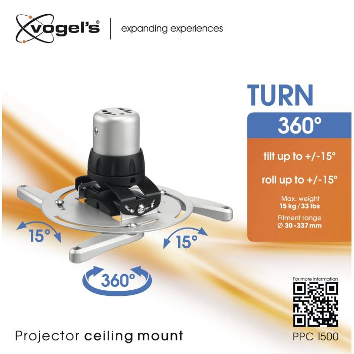 Vogel's PPC 1500 Projektor-Deckenhalter silber — Bild 8 von 9