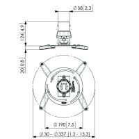 Vogel's PPC 1500 Projektor-Deckenhalter silber, bild 7 von 9 ansehen