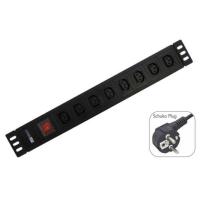 WP WPN-PDU-G05-08 Verlängerungskabel 2 m 8 AC-Ausgänge Schwarz