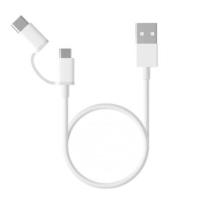 Xiaomi Mi 2-in-1 USB Cable (Micro USB to Type C) 100cm USB Kabel USB 2.0 1 m USB A Micro-USB B Weiß