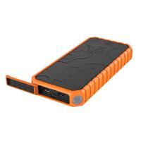 Xtorm Power Bank Rugged 20.000, wasserdicht (IP65), Power-Akku, USB-C-Power-Delivery (35 W), 2x USB-Anschluss, Android & Apple, Taschenlampe, Schwarz/Orange