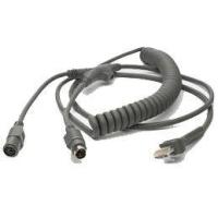 Zebra KBW Wedge PS/2 9ft Power Port 2.7m Grau PS/2-Kabel