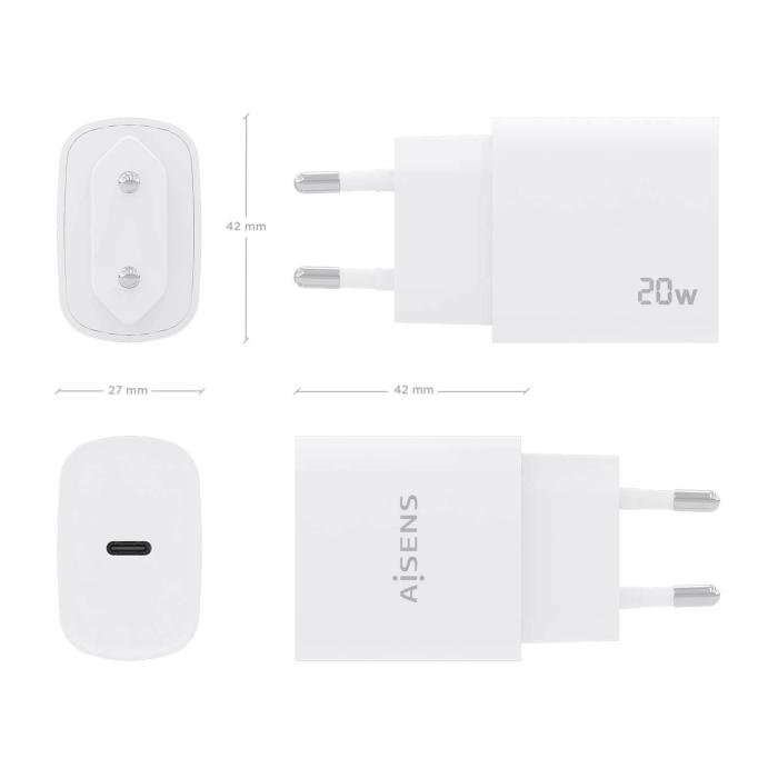 AISENS A110-0752 mobile device charger Universal White AC Fast charging Indoor — image 4 of 5