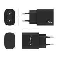 AISENS A110-0753 mobile device charger Universal Black AC Fast charging Indoor, view image 4 of 5