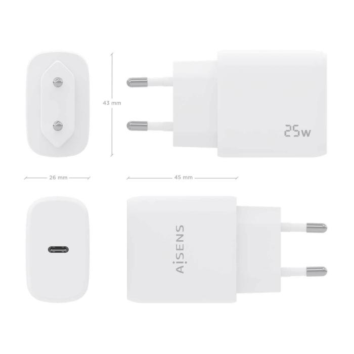 AISENS A110-0756 mobile device charger Universal White AC Fast charging Indoor — image 4 of 5