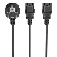 AISENS A132-0865 power cable Black 3 m CEE7/7 2 x C13 coupler