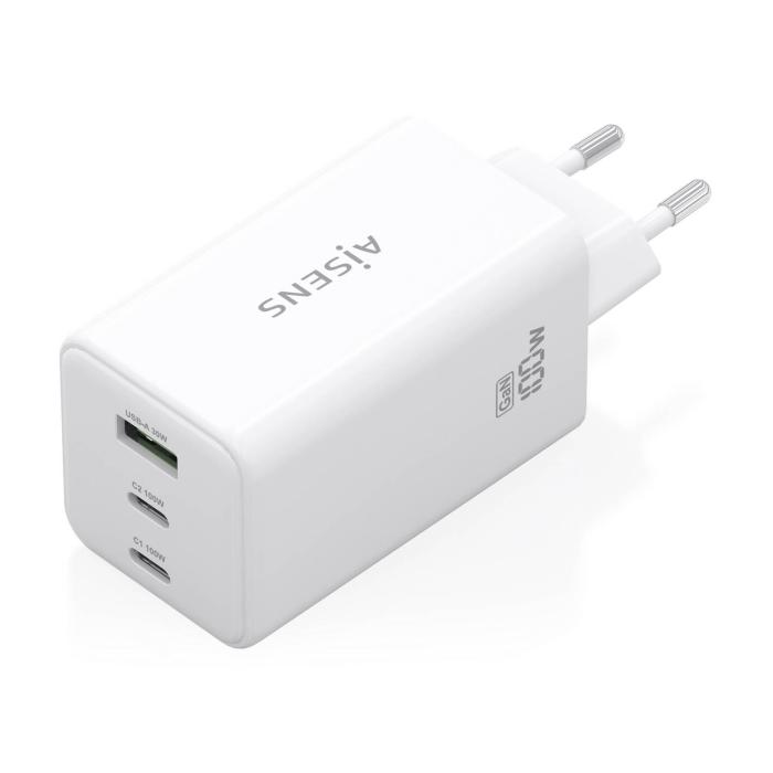 AISENS ASCH-100W3P051-W mobile device charger Universal White AC Fast charging Indoor — image 9 of 14
