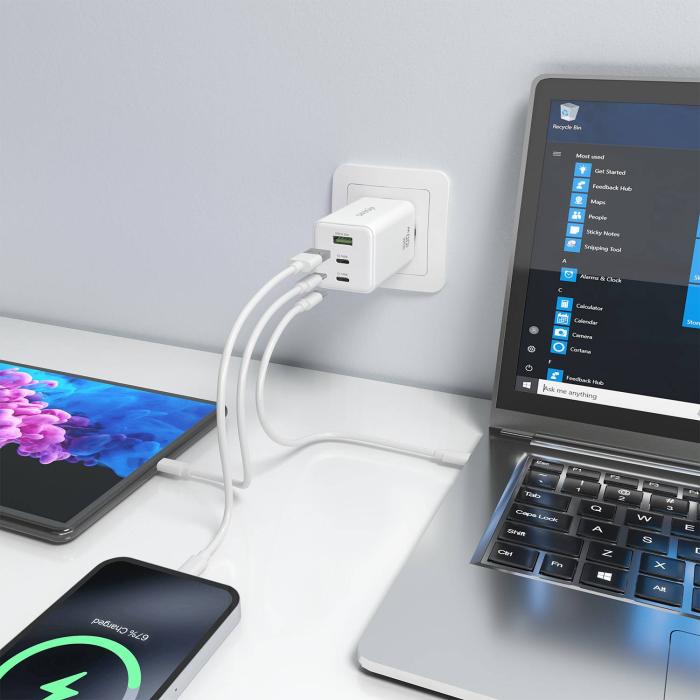 AISENS ASCH-100W3P051-W mobile device charger Universal White AC Fast charging Indoor — image 6 of 14