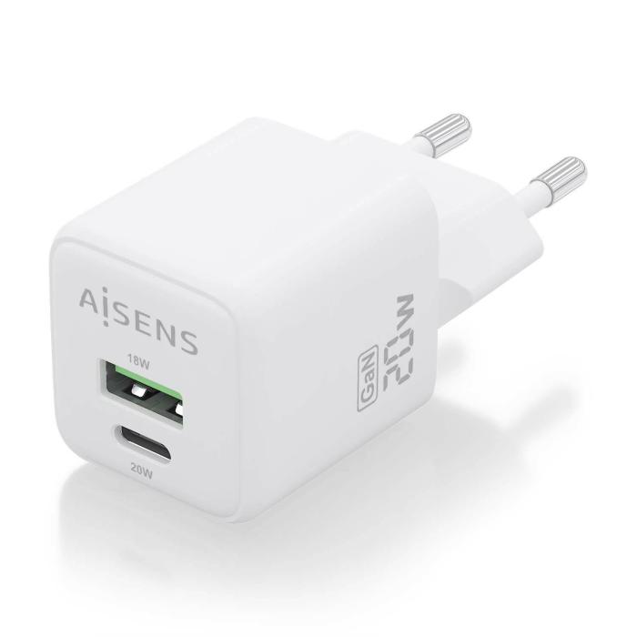 AISENS ASCH-20W2P010-W mobile device charger Universal White AC Fast charging Indoor — image 2 of 6