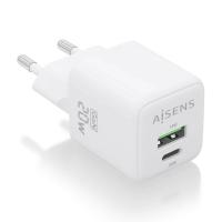 AISENS ASCH-20W2P010-W mobile device charger Universal White AC Fast charging Indoor