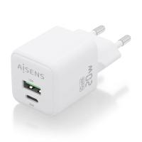 AISENS ASCH-20W2P010-W mobile device charger Universal White AC Fast charging Indoor, view image 2 of 6
