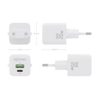 AISENS ASCH-20W2P010-W mobile device charger Universal White AC Fast charging Indoor, view image 4 of 6