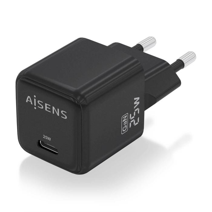 AISENS ASCH-25W1P013-BK mobile device charger Universal Black AC Fast charging Indoor — image 2 of 6