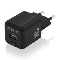 AISENS ASCH-25W2P015-BK mobile device charger Universal Black AC Fast charging Indoor, view image 2 of 6