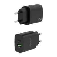 AISENS Cargador 20W, 1xUSB-C PD3.0, 1xUSB-A QC3.0, Negro, view image 3 of 5