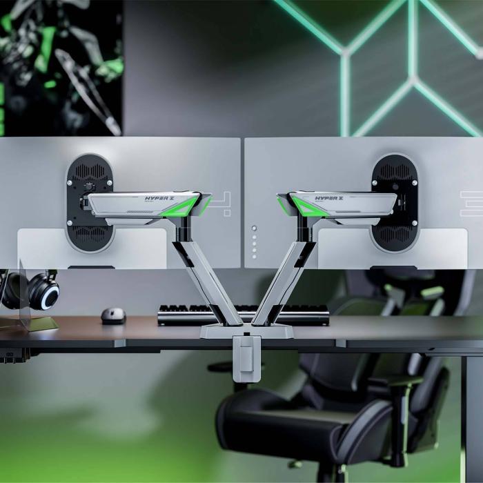 AISENS DT38TSR-345 monitor mount / stand 96.5 cm (38'') Desk Black, White — image 5 of 7
