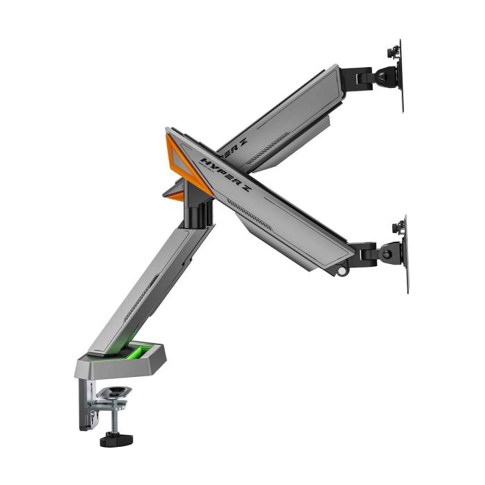 AISENS DT38TSRRGB-349 monitor mount / stand 96.5 cm (38'') Desk Black, White — image 3 of 7