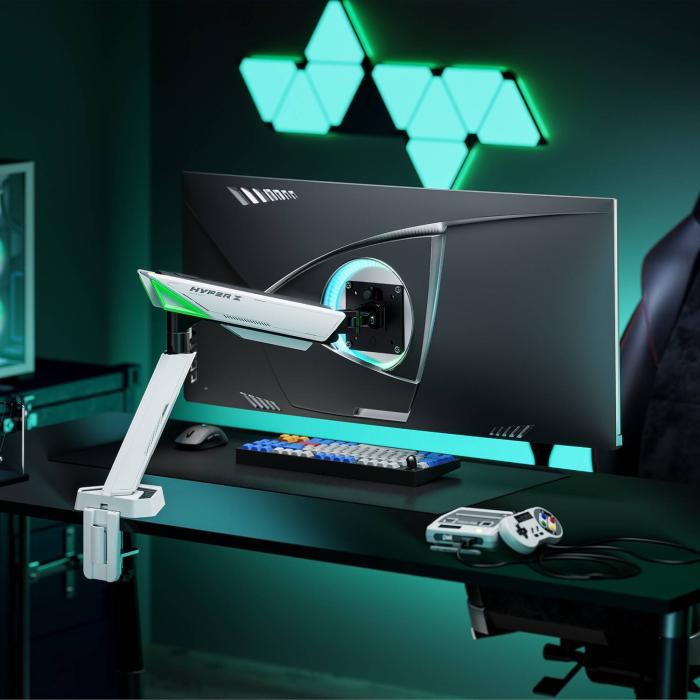 AISENS DT49TSR-343 monitor mount / stand 124.5 cm (49'') Desk Black, White — image 4 of 7