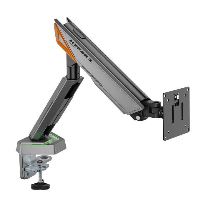 AISENS DT49TSRRGB-347 monitor mount / stand 124.5 cm (49'') Desk Black, Grey — image 3 of 7