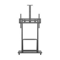 AISENS ECO Floor Stand with Wheel, DVD Tray and Camera Support for Monitor/TV 150Kg from 37-100, Black, view image 5 of 9