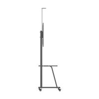 AISENS ECO Floor Stand with Wheel, DVD Tray and Camera Support for Monitor/TV 150Kg from 37-100, Black, view image 6 of 9