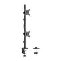 AISENS ECO Rotating and Tilting Table Stand for 2 Monitors/TVs 9Kg from 17-32, Black