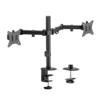 AISENS ECO Swivel and Tilt Table Mount for Monitor/TV 9Kg (3 Pivots, 2 Arms) from 17-32, Black