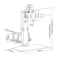 AISENS ECO Swivel and Tilt Table Support for Monitor/TV and Mini PC 8Kg from 17-32, Black, view image 4 of 7