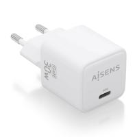 AISENS Gan 30W Charger, 1xUSB-C PD3.0 QD4.0, White