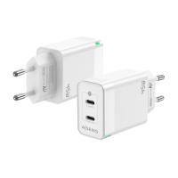 AISENS Gan 45W Charger, 2xUSB-C PD3.0 QC4.0, White