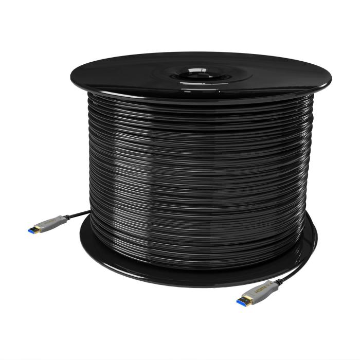 AISENS HDMI Cable V2.0 AOC Premium High Speed ​​/ Hec 4K@60Hz 4:4:4 18Gbps, A/MA/M, Black, 150m — image 2 of 4