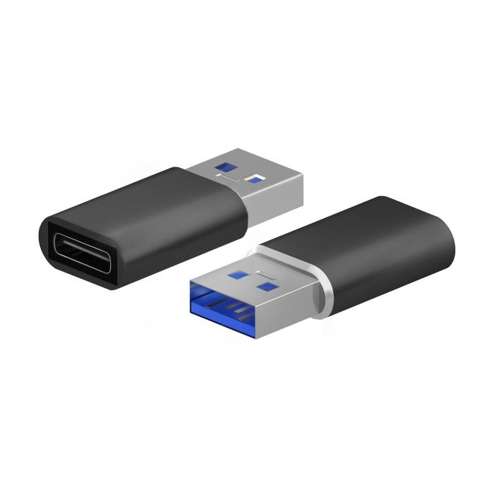 AISENS Mini USB 3.2 Gen2 / USB 2.0 3A Adapter, Type USB-C/HA/M, Black — image 2 of 3