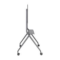 AISENS PRO Floor Stand with Wheel, 1 Tray for Interactive Screen/TV 120Kg from 50-86, Black, view image 4 of 9