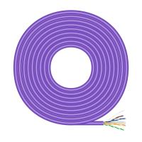 AISENS RJ45 LSZH Cat.6 UTP Rigid Network Cable AWG23 CCA (Alloy), Violet, 100M