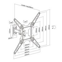 AISENS Swivel ECO Support, Tilt for Monitor/TV 30Kg (2 Pivots) from 23-55, Black, view image 4 of 7