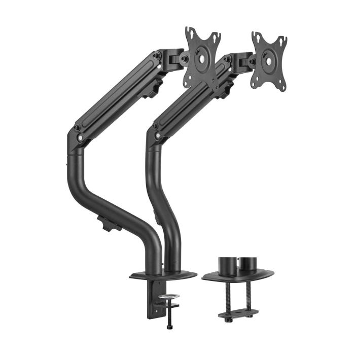 AISENS Table Stand ECO Swivel and Tilt Counterweight for Monitor/TV 8Kg (3 Pivots, 2 Arms) from 17-32, Black — image 4 of 9