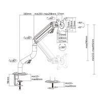 AISENS Table Support ECO Swivel and Tilt Counterweight for Monitor/TV 8Kg (3 Pivots, 1 Arm) from 17-32, Black, view image 8 of 10