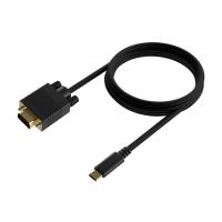 AISENS USB-C to VGA Converter Cable, USB-C/M-HDB15/M, Black, 1.8M, view image 2 of 3