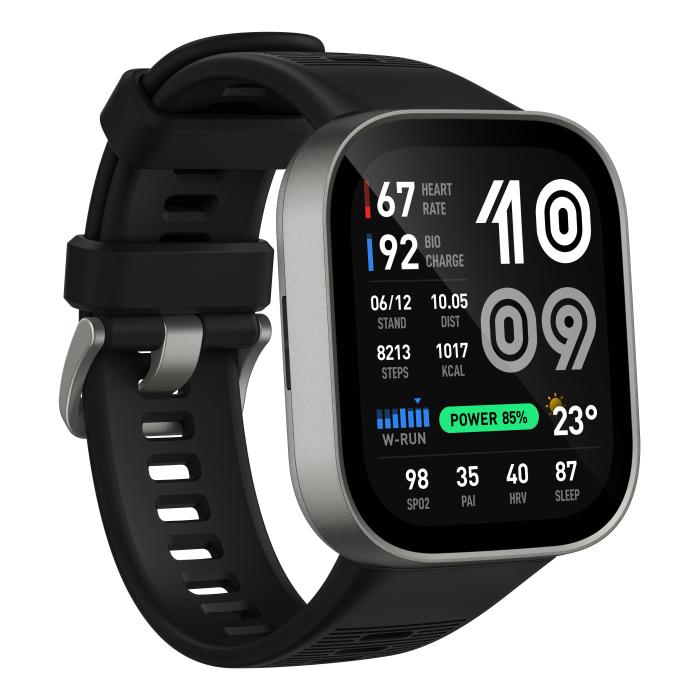 Amazfit Bip Max 5.26 cm (2.07'') AMOLED Digital 432 x 514 pixels Touchscreen Silver Wi-Fi GPS (satellite) — image 6 of 12