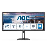 AOC V5 CU34V5CW LED display 86.4 cm (34'') 3440 x 1440 pixels Wide Quad HD Black
