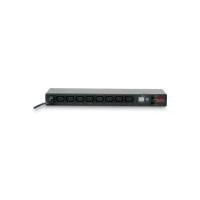 APC NetShelter Switched Rack PDU, 1U, 1PH, 2.3kW 230V 10A or 2.5kW 208V 12A, 8 C13 outlets, C14 cord, view image 3 of 4
